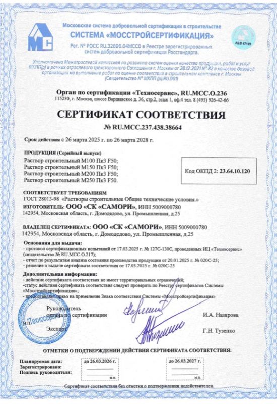 Серт. растворы 2025